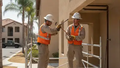 Plumber repairing a pipe in Escondido, CA for reliable plumbing repair service