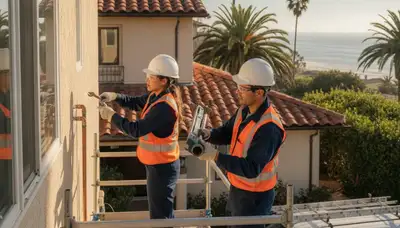 Plumber repairing a leak in Escondido, CA, for plumbing repair services