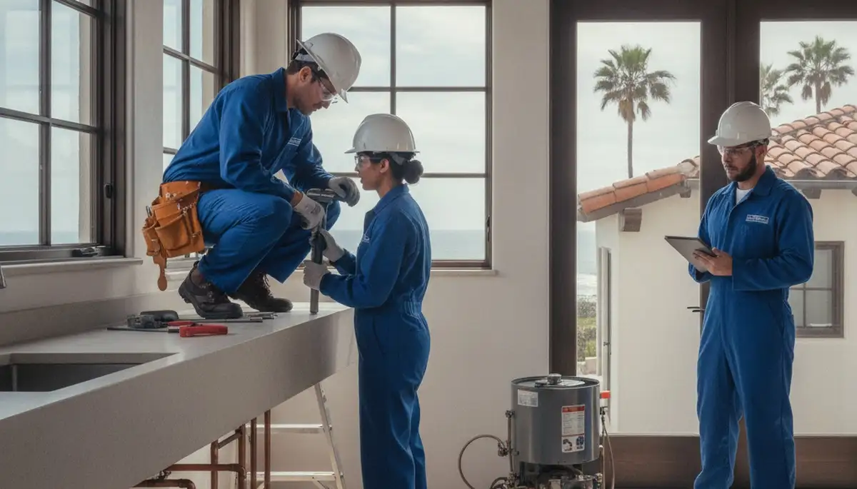 Professional plumber providing repair service in Escondido, CA for residential plumbing issues