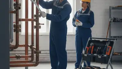 Plumbing repair technician fixing a leak for Escondido, CA homes