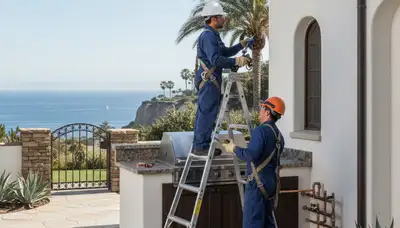 Escondido, CA plumber repairing a residential leak for plumbing repair service