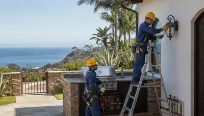 Plumber repairing a pipe in Escondido, CA for fast residential plumbing service