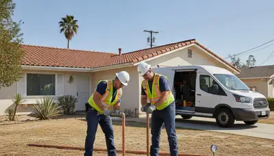 Plumber repairing pipe in Escondido, CA for plumbing repair service
