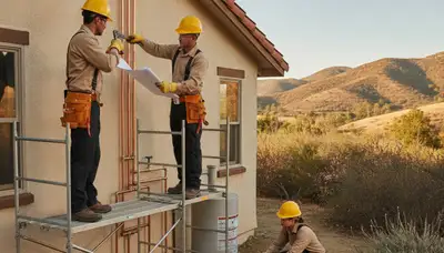 Plumber repairing a pipe in Escondido, CA for fast plumbing service