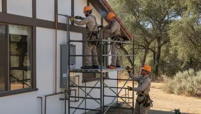 Plumber repairing pipes in Escondido, CA for residential plumbing service