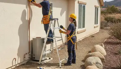 Plumber repairing a pipe in Escondido, CA for a local plumbing repair service