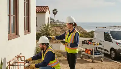 Plumber repairing a pipe in Escondido, CA, for reliable plumbing repair service